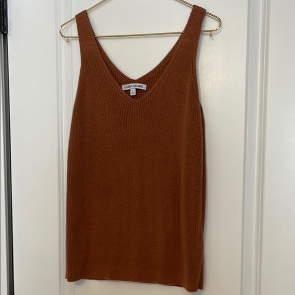 Women's Brown Sleeveless Top